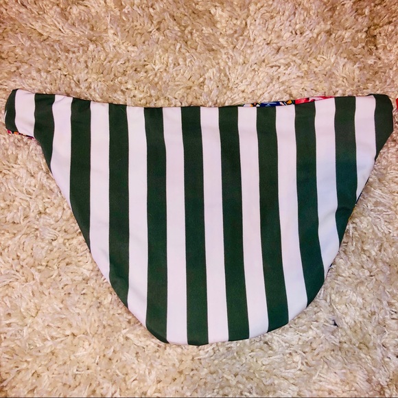NWT Reversible floral flower/ stripe bikini bottom - Picture 5 of 5